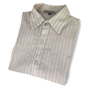 Krush Tan Embroidered Vintage Button-Front Shirt from Japan